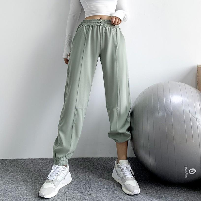 Pantaloni de trening fitness pentru femei cu bandă elastică în talie/picioare, cu uscare rapidă, largi, pentru ciclism, alergare, yoga