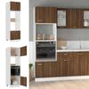 VidaXL Microwave Cabinet "Lyon" Brown Oak 60 X 57 X 207 Cm Engineered Wood 815605