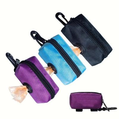 Portable Pet Waste Bag Dispenser Small Lightweight Doggie Poo Bag Holder with Hooks Garbage Trash Bags