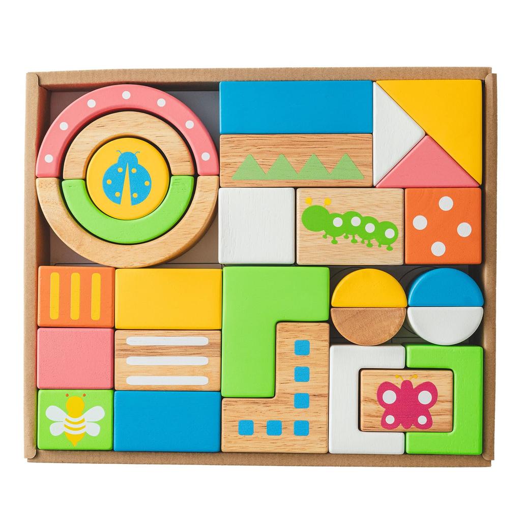 Edutē Baby&kids SOUND BLOCKS Large - A Perfect Birthday Present for Children Aged 1 and Up! Wooden Building Blocks That Make Sounds.