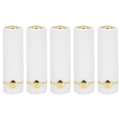 5pcs White Portable DIY Empty Lipstick Tube Lipstick Bottle Container Cosmetic Tool