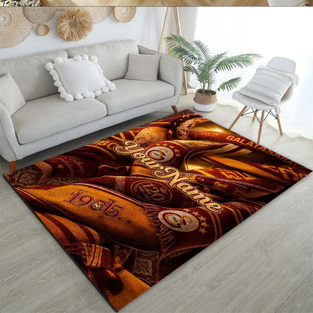 Galatasaray Personalized Text Floor Mat Suitable For Game Room Hallway Bedrooms Foyer Antislip Rug Anime Office Decor Wedding Party Gift