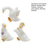 3 Pcs Cute Climbing Duck Garden Statue Funny Resin White Goose Flower Pot Hugger Outdoor Hanging Animal Figurine for Home Garden Patio Lawn Yard
