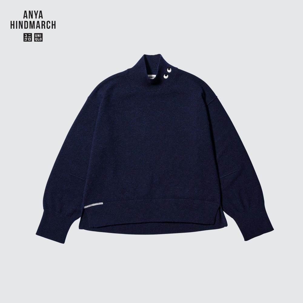 

UNIQLO JAPAN кашемировый свитер с высоким воротником и длинными рукавами