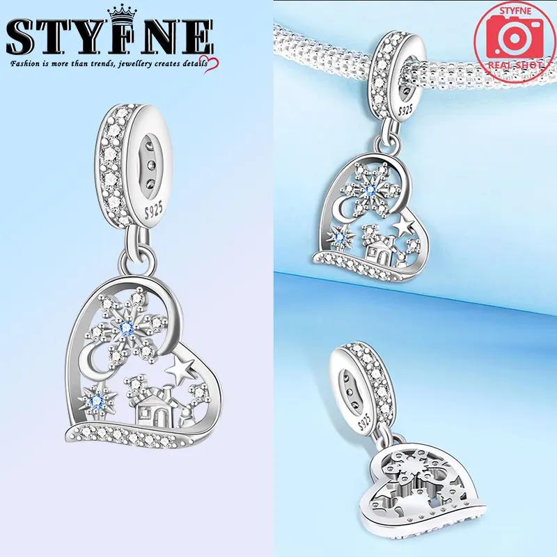 Charms Plata Originalesr Christmas Red Gift Beads For Charm Copper Bracelet Beads Jewellery Making Women'S Gift