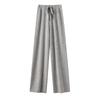 100% Australian Wool Wide-Leg Women's Extra Long Straight-Leg Cashmere Knit Pants for Autumn Winter