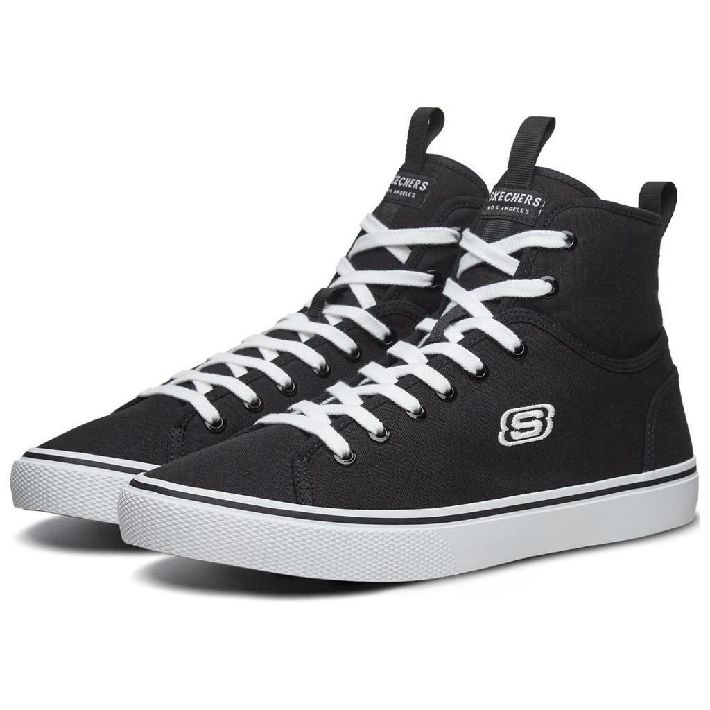 Skechers Lifestyle Round Toe Lace-Up High-Top Sneakers Men Sneakers Black 666110-BLK