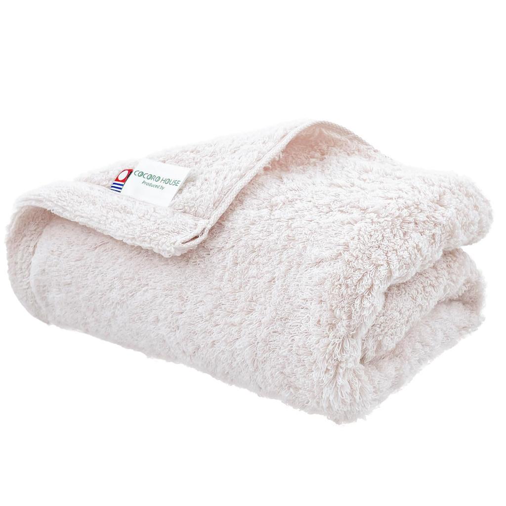 Imabari Towel Chiffon Mini Bath Towel Cream Pink 50 x 100cm Cotton Thick Water Absorbent Everyday Use Domestic Made in Japan Imabari Towel Brand 100%