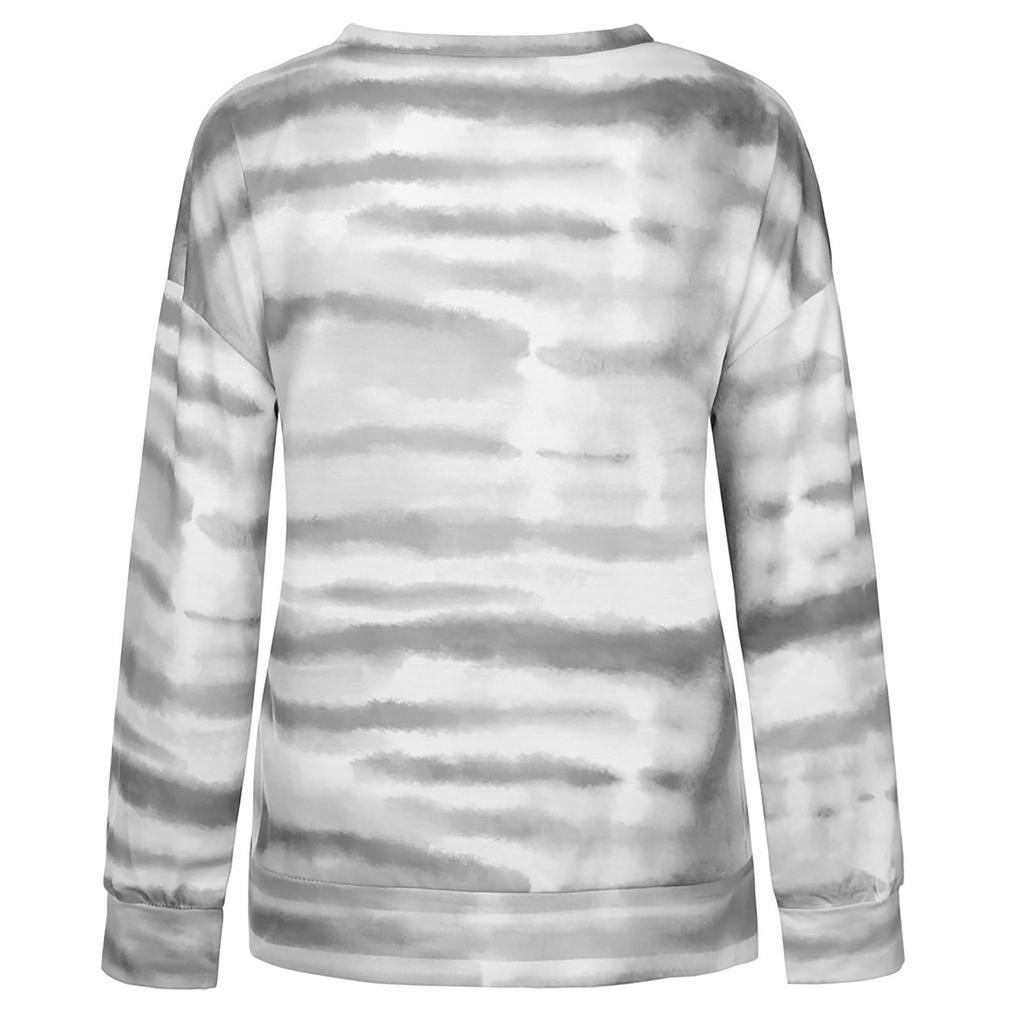 Lässiger Pullover mit langen Ärmeln und Kontrastfarbe für Damen