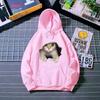 2025 autumn and winter printed hooded sweater American printed casual versatile velvet thickened trendy jacket