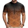 Men Crew Neck Printed Zip Short Sleeve Cycling Jersey Breathable Quick Dry Fabric Lightweight Sportswear Top