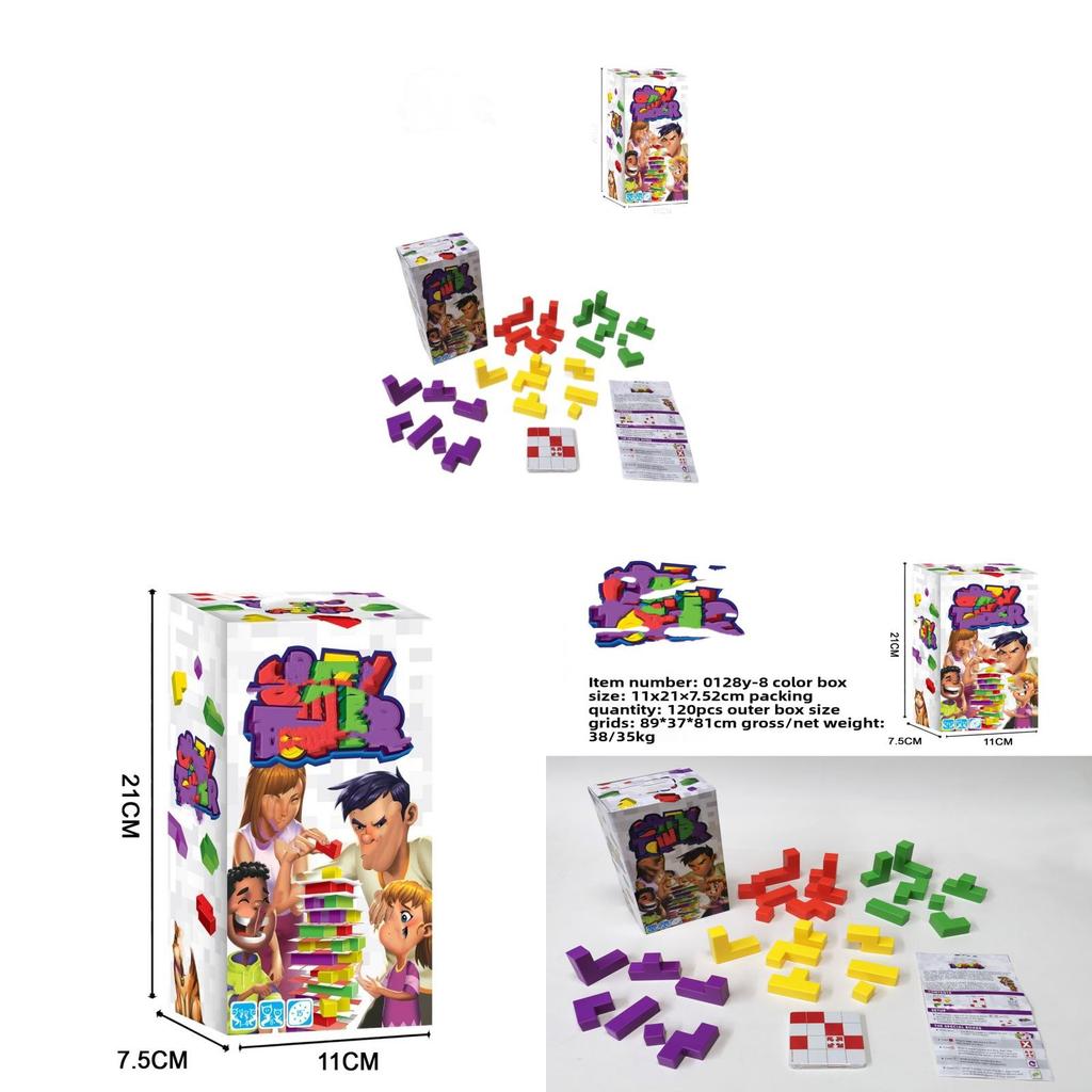 Crazy Tower Card Stacking Game For Family Fun And Brain Development