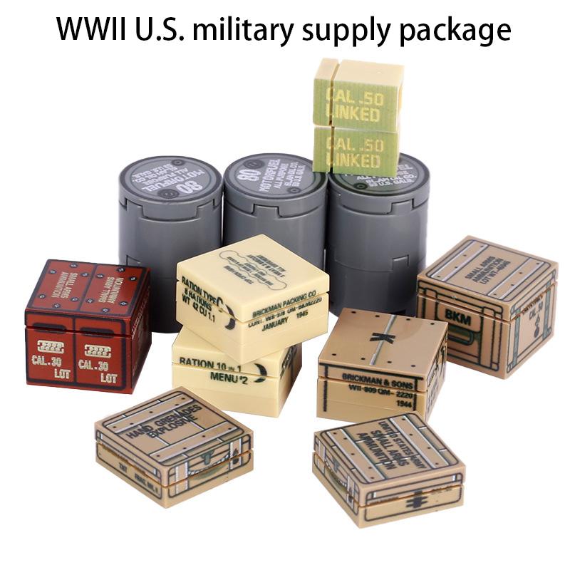 Military Soldier Building Block Figure British US Snow Camouflage Troop MP40 M1A1 Motorcycle Accessories Toys Gift Brick Z02