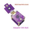BGA24 Flip-top Probe Socket: 5x5 IC Chip Programming & Test Adapter for Automotive Applications.