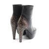 LOUIS VUITTON Ankle boots Monogram Studs Side Zip Black brown leather Women 36 Used