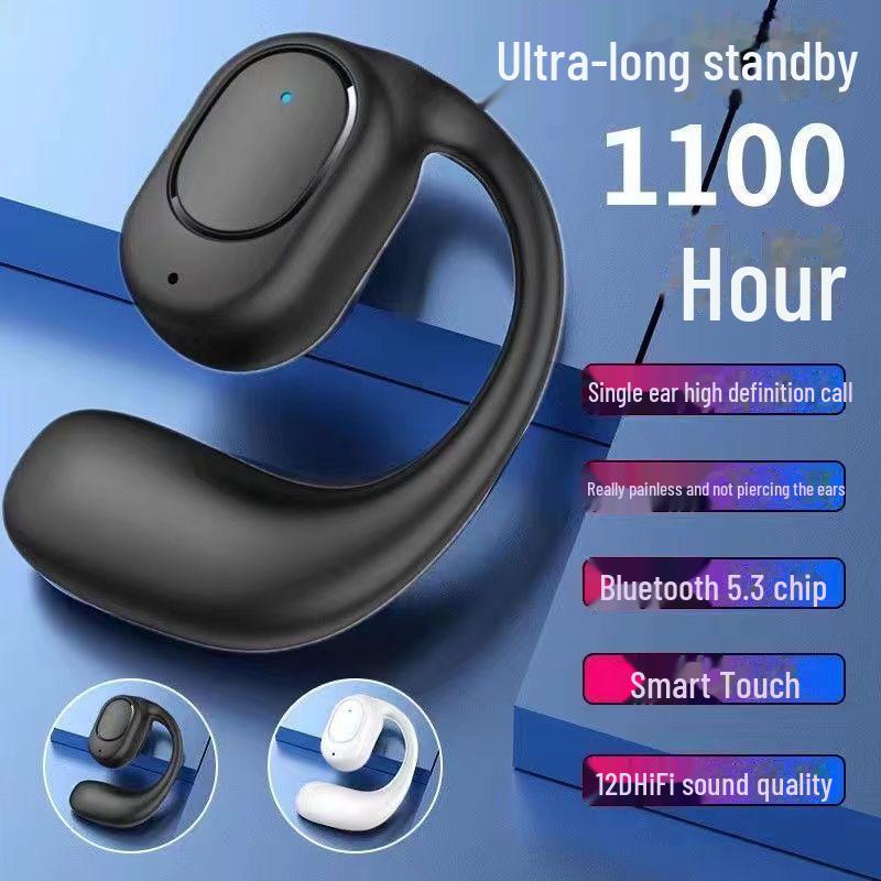 OWS Bluetooth-Headset: Echt kabellos, Lange Standby-Zeit, Nicht-In-Ear, Over-Ear-Design, Touch-aktiviert, Für Geschäftsanrufe optimiert, Einzelohr.