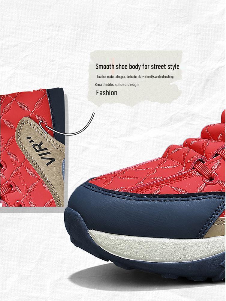 Men's Retro Slip-On Thick Sole Leather Sneakers, Height Increasing Casual Autumn/Winter Shoes