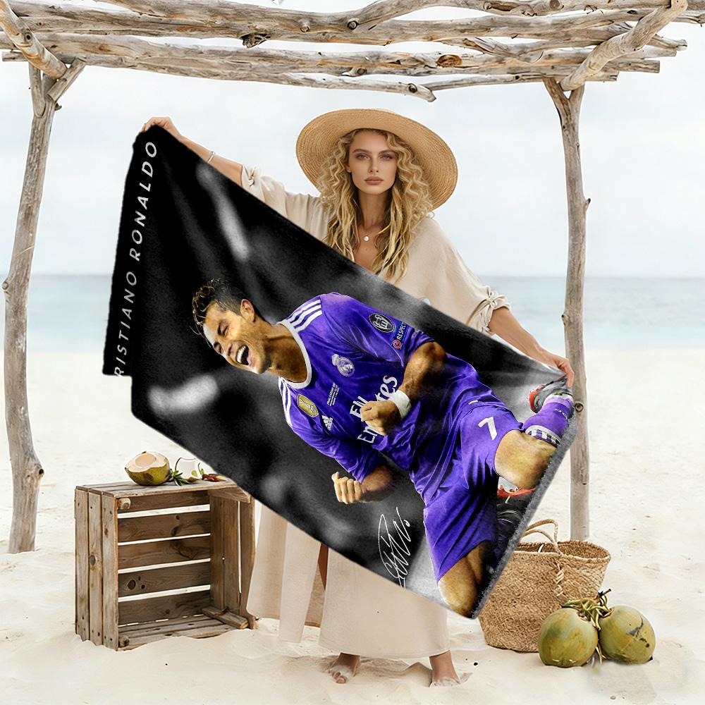 Ronaldos ikonische Jubel-Strandtuch Weich Langlebig Schnelltrocknend Bequem Leicht