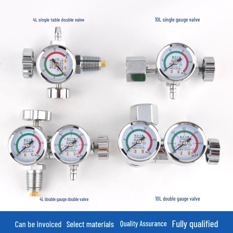 Household Oxygen Cylinder with Single Pressure Gauge Valve