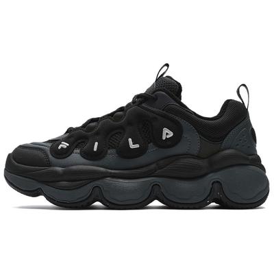 Women's Croissant Chunky Sneakers Black Dark Gray F12W441111FBD