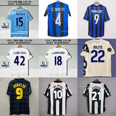 Vintage Jersey Country Milito Ronaldo Sneider Eto'o Aguero Henry Ibubajo Football Jersey