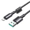 USB-A - iPhone Lightning cable with magnetic holder organizer 1.2m - gray