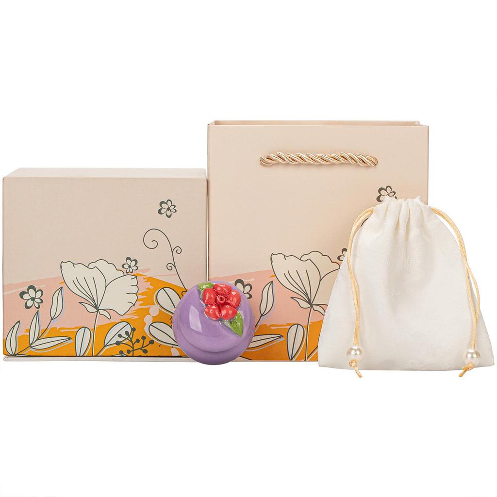 Exquisite Handmade Ancient-Style Solid Perfume Gift Box with Pinched Floral Design