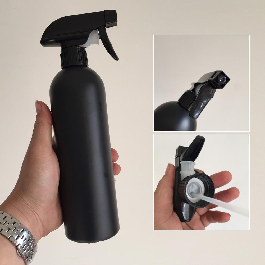 500ml Black Plastic Round Shoulder Spray Bottle for Oil Cleaner