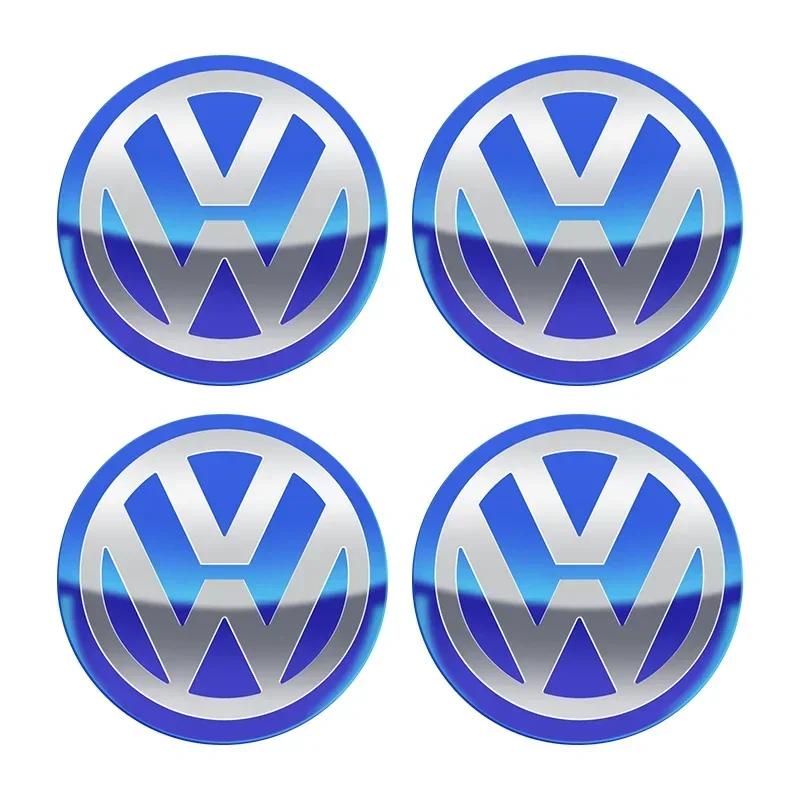 Car Sticker For VW Volkswagen Jetta MK5 Golf 4pcs 56mm 60mm 65mm 70mm 75mm Car Wheel Center Hub Cap Badge Emblem Sticker For Vol