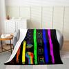 Deer Silhouette Throw Blanket Antlers Arrow Pattern Fleece Blanket Stripes Grid Camouflage Bed Blanket for Kids Teens Room Decor