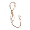 Retro Pu Braided Pearl Belt Waist Chain Versatile Women Leather Rope Waistband Waist Rope Jeans Dresses Clothing Accessories