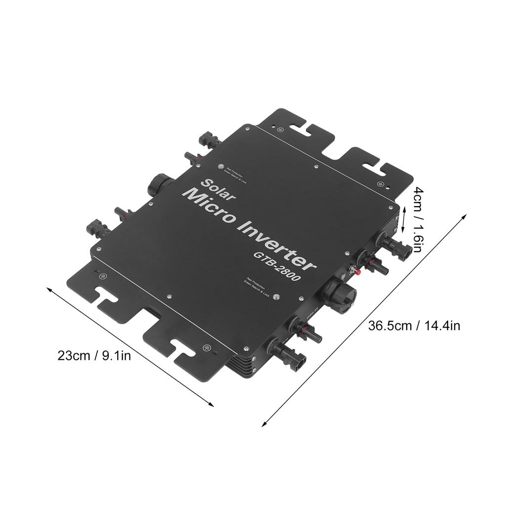 2800W Solar Grid Tie Inverter MPPT Power Micro Inverter with WiFi Control IP65 Waterproof EU Type