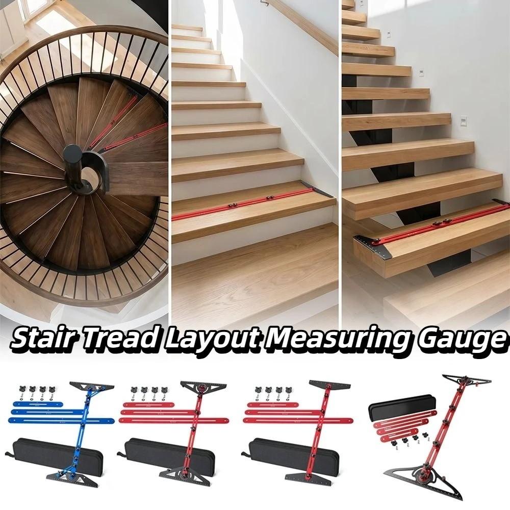 Adjustable Stair Tread Gauge Heavy Duty Stair Tread Layout Measuring Gauge Woodworking