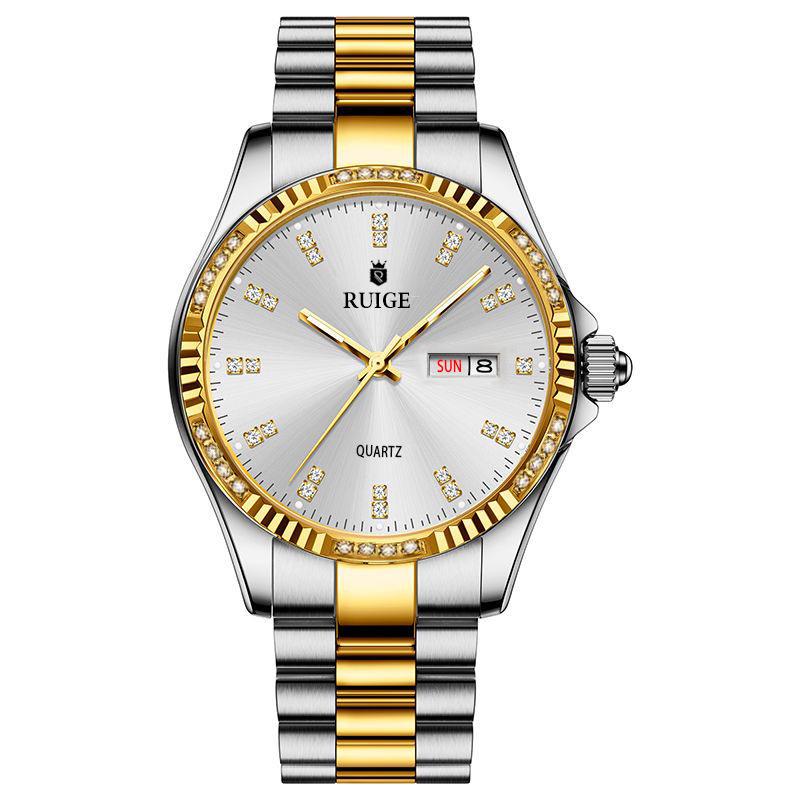 Men s Diamond-Studded Quartz Watch - Waterproof, Popular Online, and Hot Selling