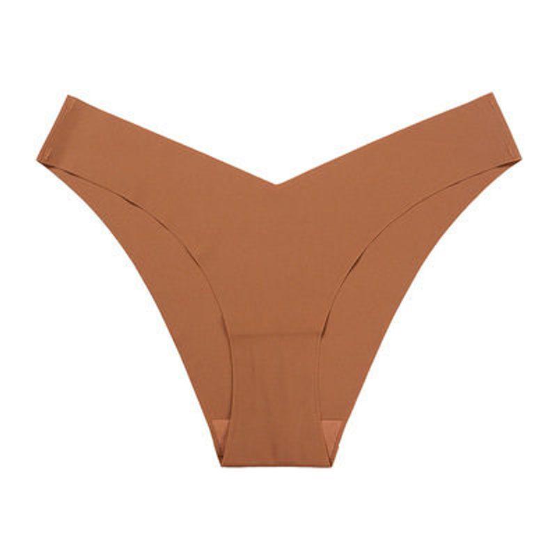 

Pure Desire Ultra-Thin Seamless T-Back Women s One-Piece Sexy T-Type Pants Sports Fitness Fashion Invisible See through Underwear Skin Brown M