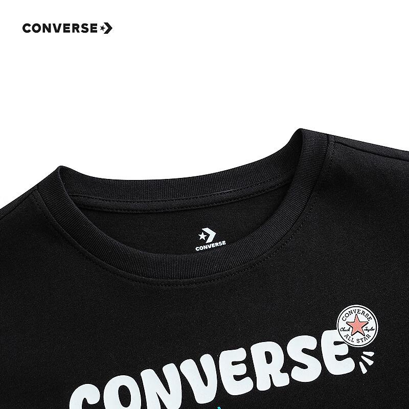 Converse Kids' Pure Cotton Double-Sided Print Long Sleeve T-shirt