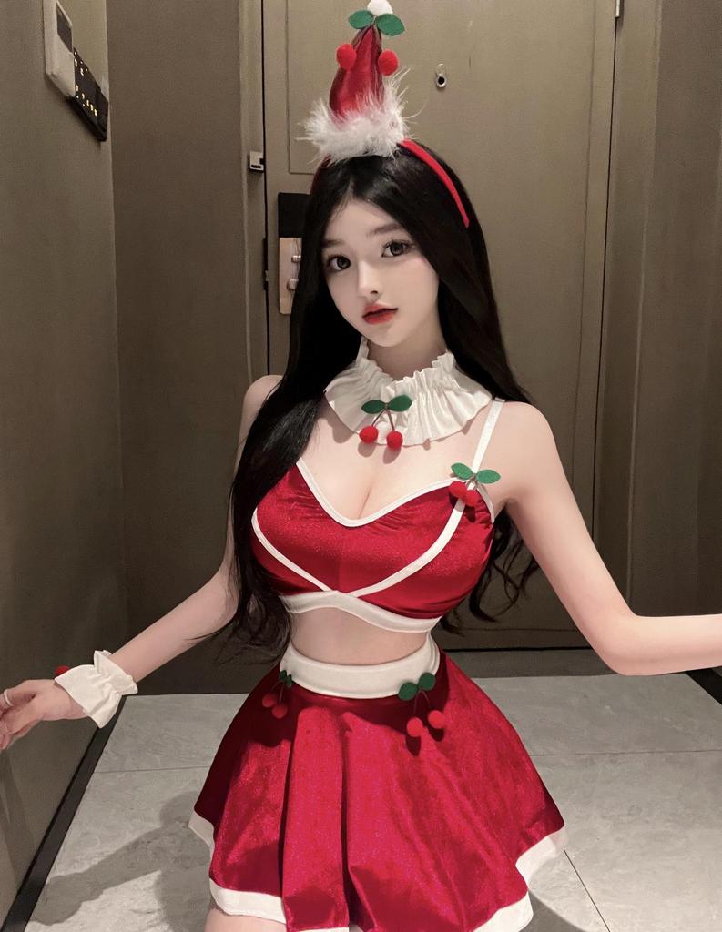 Seductive Passion Strappy Lingerie Set - Sexy New Year & Christmas Costume