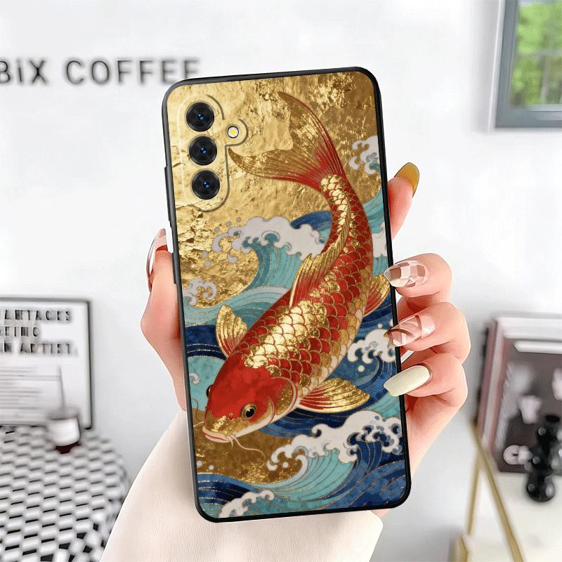 Golden Carp Lucky Koi Soft Phone Case for Samsung A17 A37 A57 A16 A26 A36 A56 A15 A25 A35 A55 A14 A24 A34 A54 A13 A23 A33 A53 A5