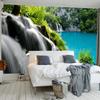 3D Wallpaper Water Waterfall Mural Swan Lake Natural Scenery 3D Wall Paper Home Decor For Study Room Bedroom Fresco