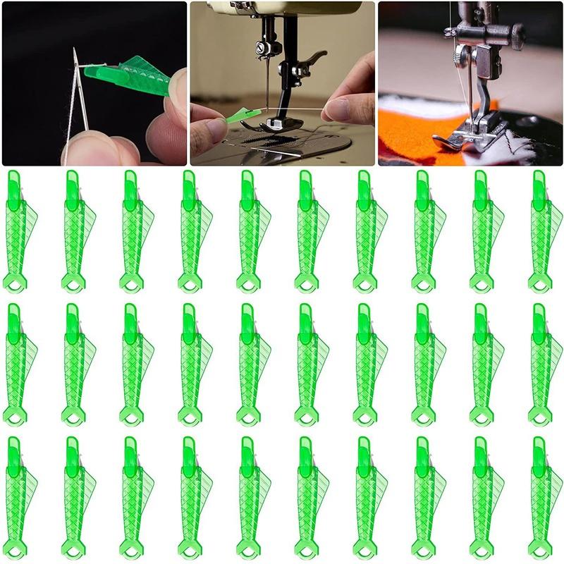 Automatic Needle Threader 50Pcs Mini Sewing Machine Hook Stitch Tool Quick Change Craft Accessories for Elderly Sewing Tools