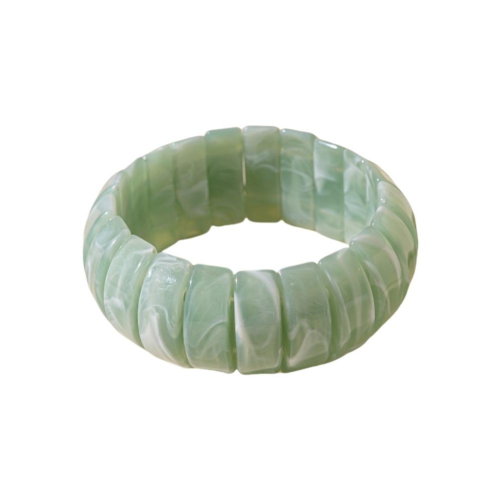 Wide Rectangle Irregular Wide Bracelet Bohemian Retro Hand Ring Acrylic Bangle  Lady Girls