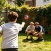 Set of 6 American Flag Pattern Crochet Bean Bag Toss Toys Durable Soft Fabric Square Shape for Indoor Outdoor Games