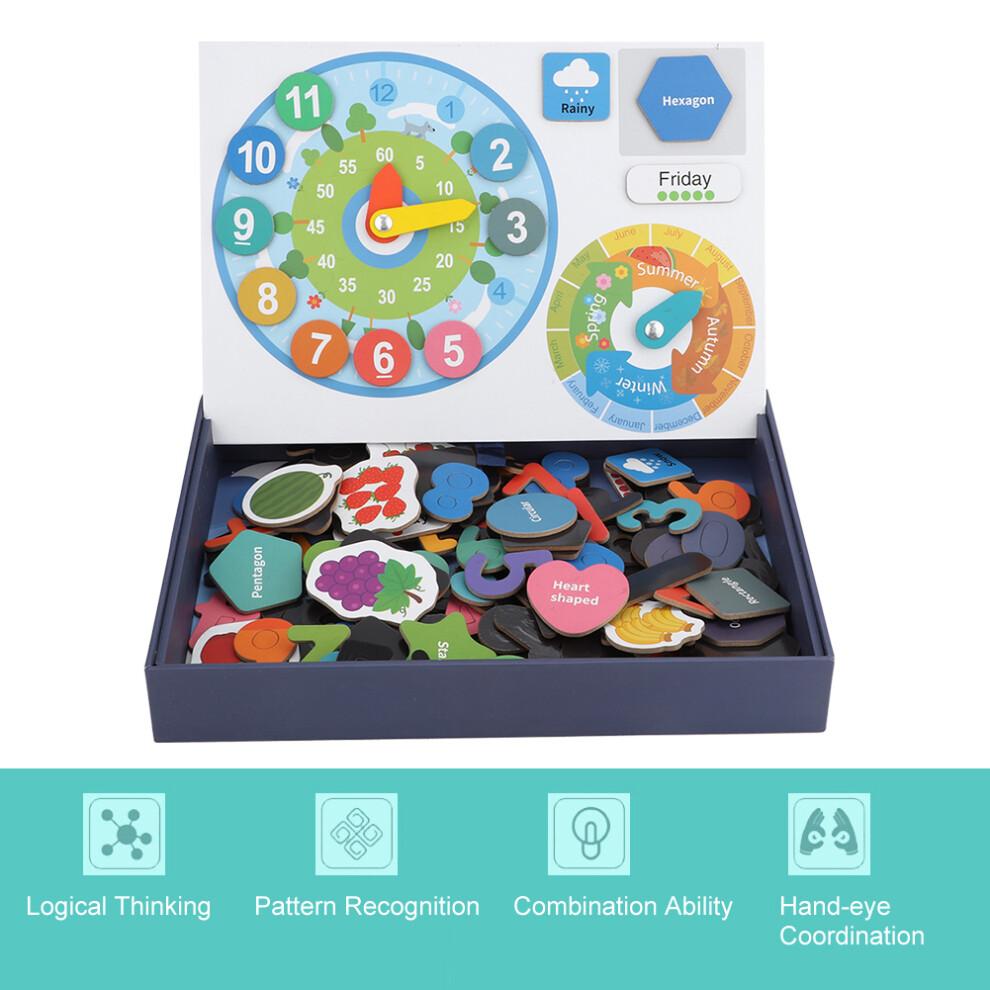 Interactive Educational Teaching Clock Hands-On Learning Tool Durable Design Moveable Arms Vibrant Clear Markings For Classroom Home Use