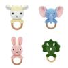 Baby Toy Collection Of Knitted Animal Rattles With Soft Plush Fabric For Infant Sensory Stimulation