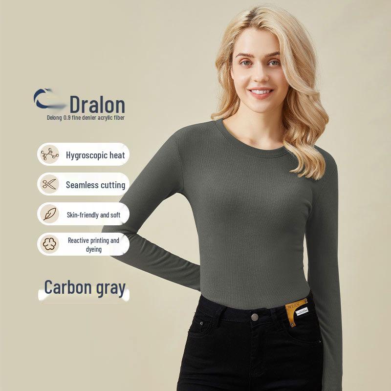 

Женский термотоп: Круглый вырез, на бархатной подкладке, антибактериальный, утолщенный для осени XL (130-150 jin)