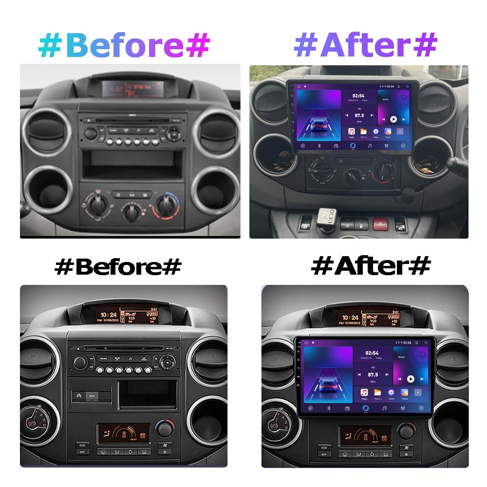 Android Car-Play Car Radio For Citroen Berlingo 2 B9 2008-2019 Multimedia Player Head Unit Stereo GPS Navigation BT WIFI,2+64GB