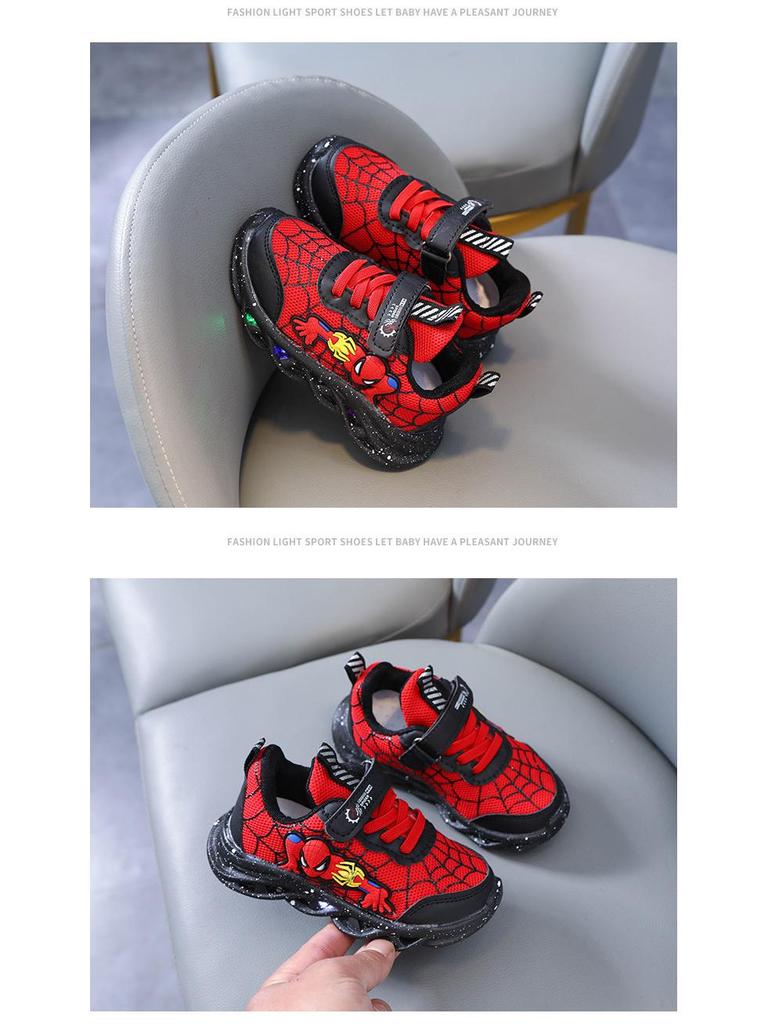 Scarpe da ginnastica luminose per ragazzo Spider-Man 2022 con luci