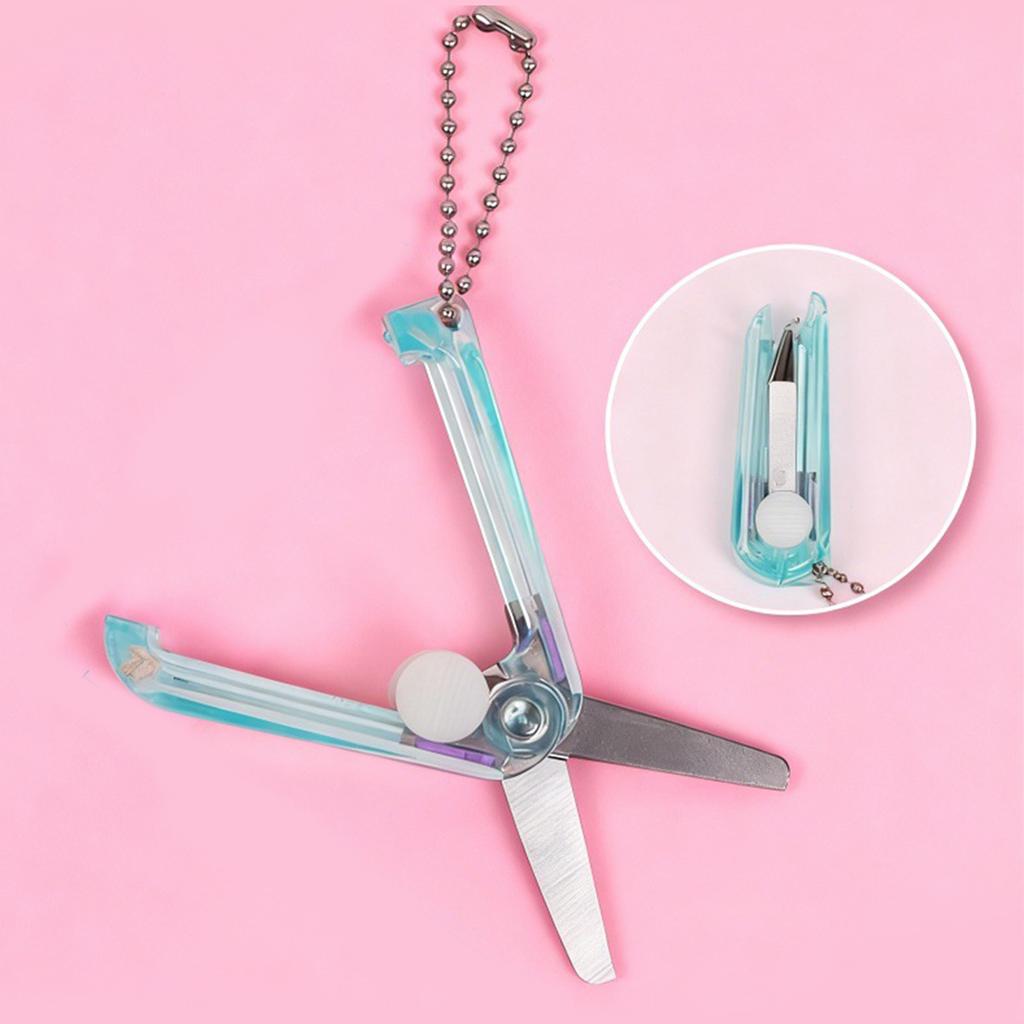 1pc Portable Retractable Mini Scissors Keychain, Lightweight Craft Cutting Pendant, Bag Charm Gift for Friends Classmates.