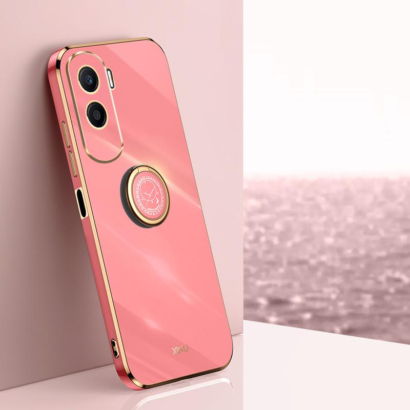 For Honor 90 Lite Case Honor 90 Lite Phone Case Honor 90  Back Cover Honor 90 Pro Luxury Square Plating Ring Holder Stand Case