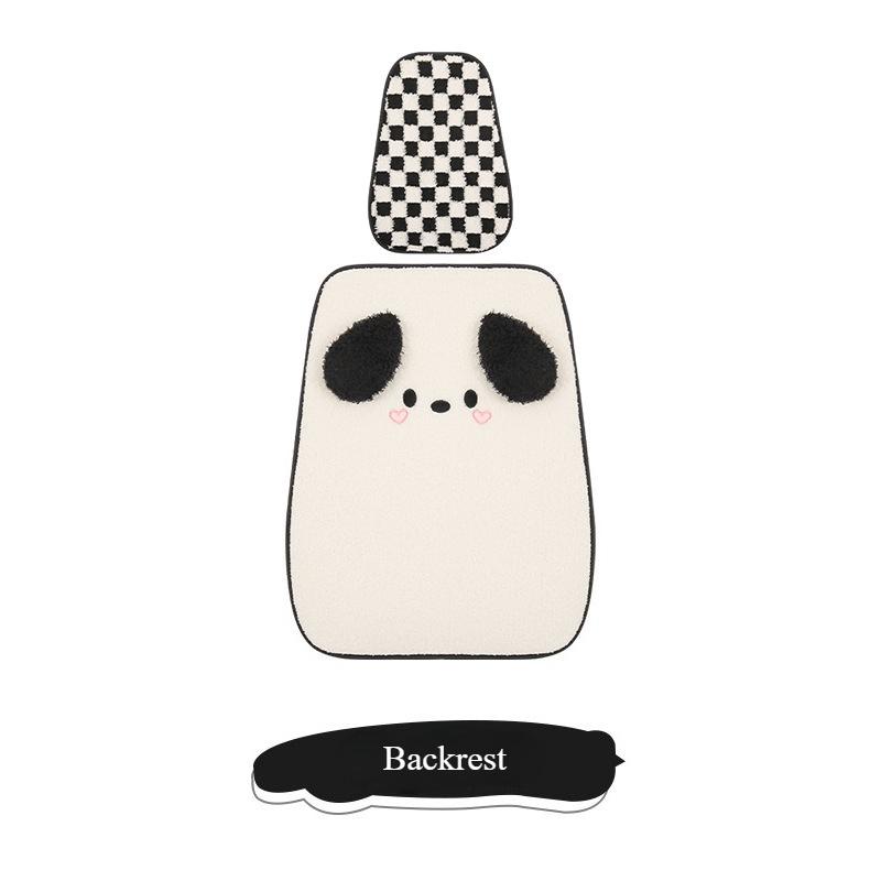 Cartoon Pochacco Grid Winter Plush Universal Car Seat Cushion Covers Skin Friendly Comfortable Puppy Design Car Accessories
